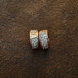 Pair of Pandora Rose Gold Pave Clip Charms